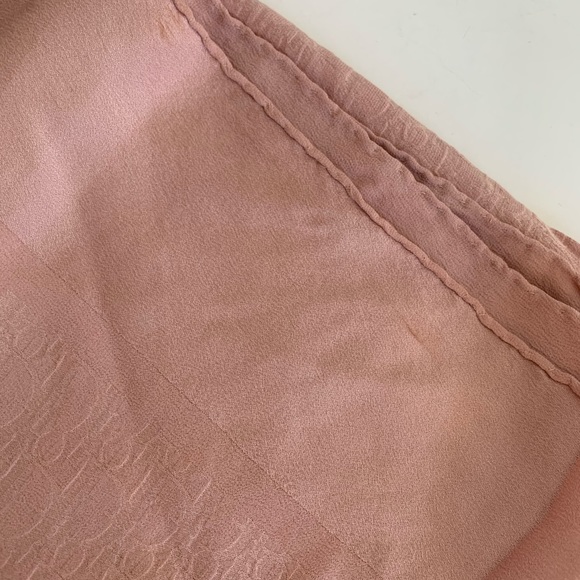 Auth VTG DIOR Pink Monogram Silk Scarf - Picture 7 of 13
